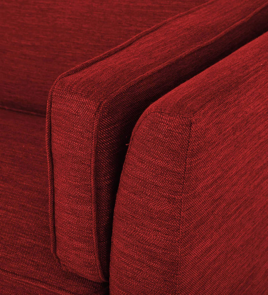 Nigar Fabric 1 Seater Sofa In Blood Maroon Colour - Febonic Living