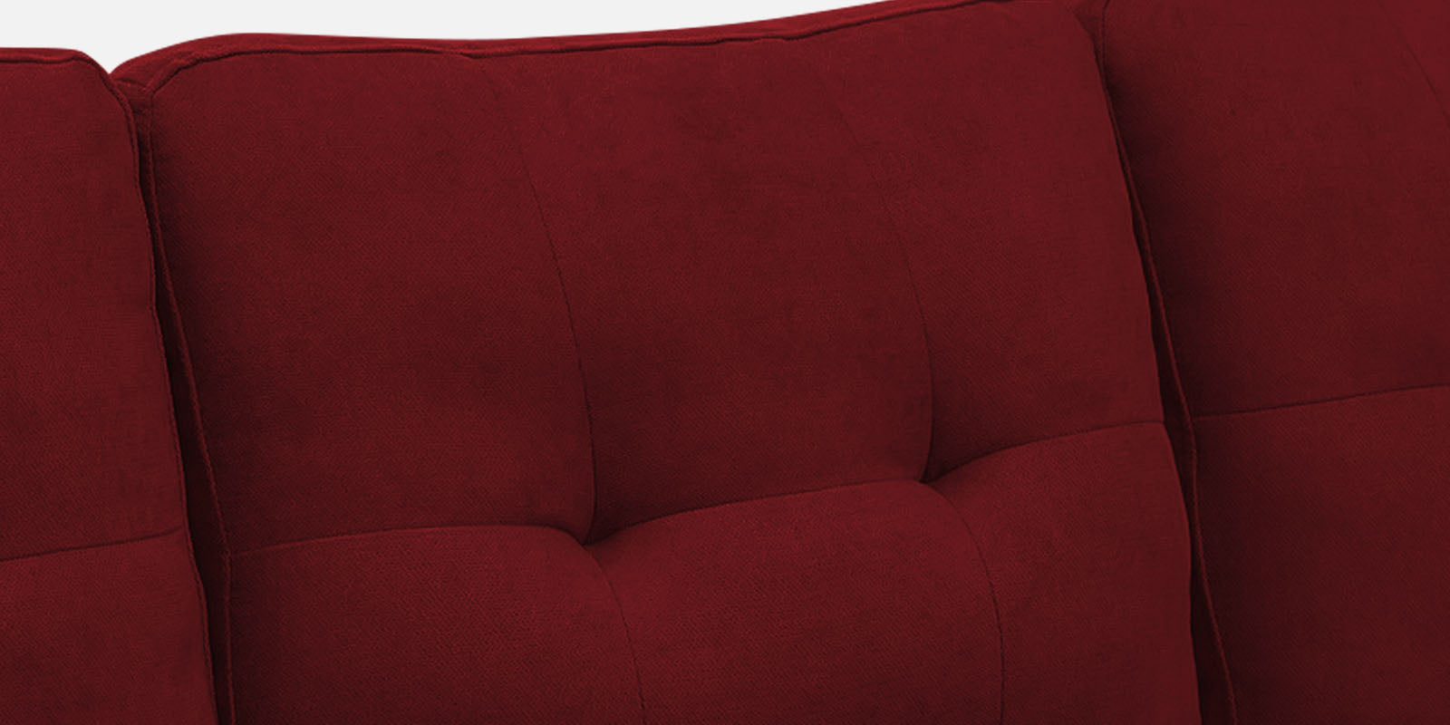 Thomas Fabric LHS Sectional Sofa (2+Lounger) in Blood Maroon Colour