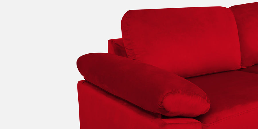 Vegas Velvet Rhs Sectional Sofa 3 Lounger In Berry Maroon Colour - Febonic Living