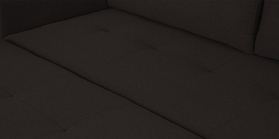 Sigma Fabric 3 Seater Pull Out Sofa Cum Bed In Cara Brown Colour - Febonic Living