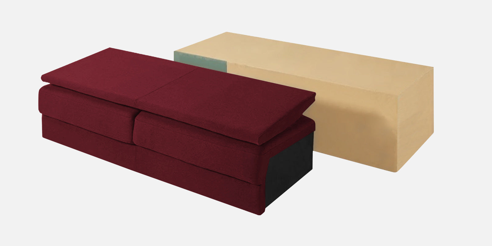 Marq Fabric 3 Seater Sofa in Blood Maroon Colour