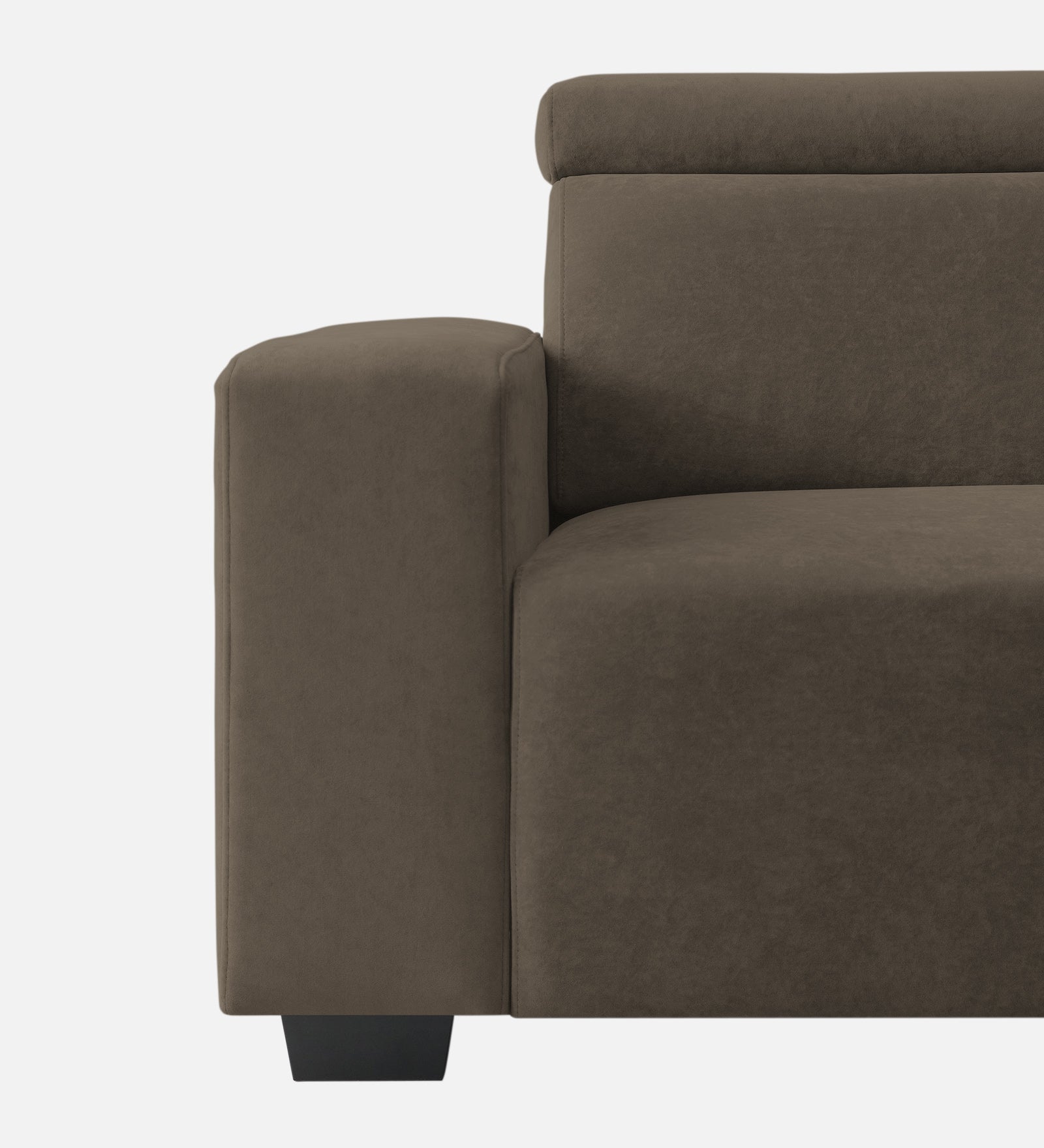 Hiro Fabric 1 Seater Sofa In  Broco Dust Colour - Febonic Living