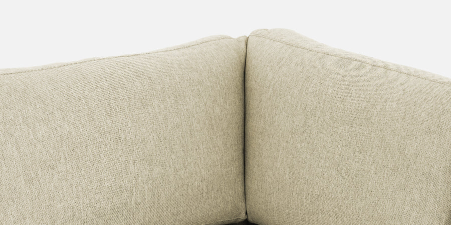 Freedom Velvet 6 Seater Rhs Corner Sofa In Warm White Colour With Ottoman - Febonic Living