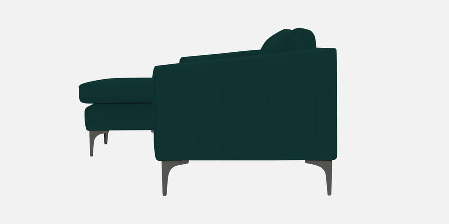 Haru Fabric Rhs Sectional Sofa 3 Lounger In Forest Green Colour - Febonic Living
