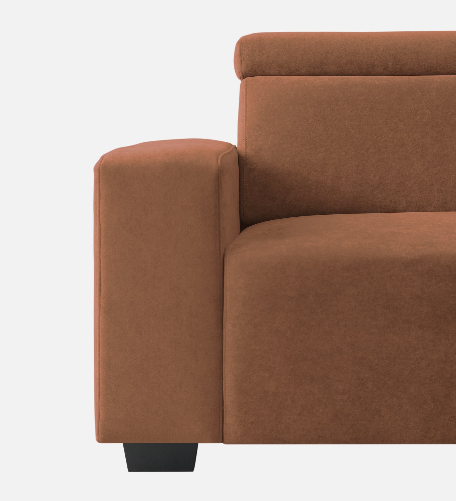 Hiro Fabric 1 Seater Sofa In  Caramel Beige Colour - Febonic Living