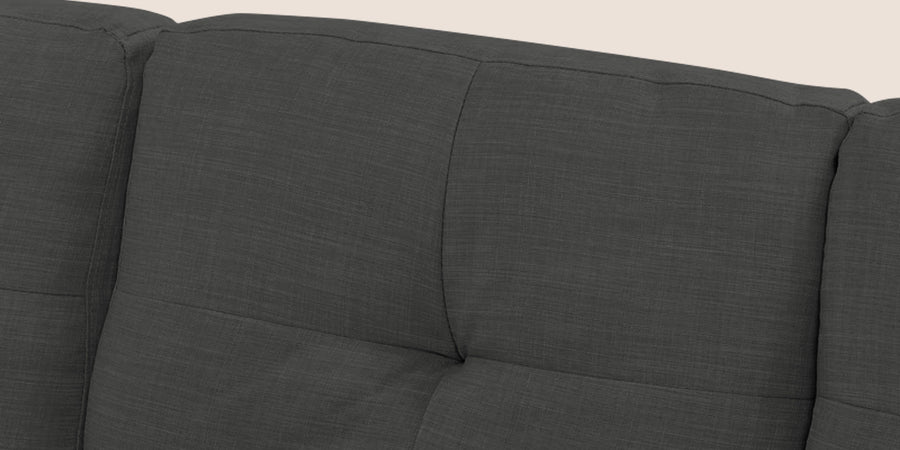 Jody Fabric 3 Seater Pull Out Sofa Cum Bed In Charcoal Grey Colour With Storage - Febonic Living