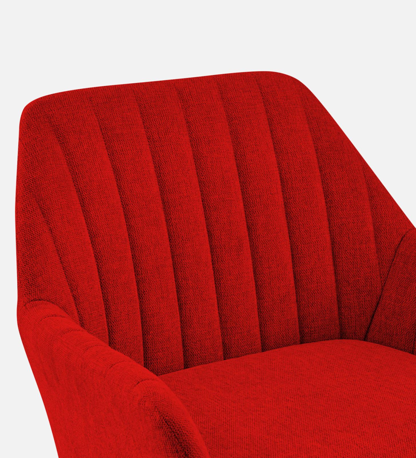 Bella Fabric Arm Chair In Ruby Red Colour