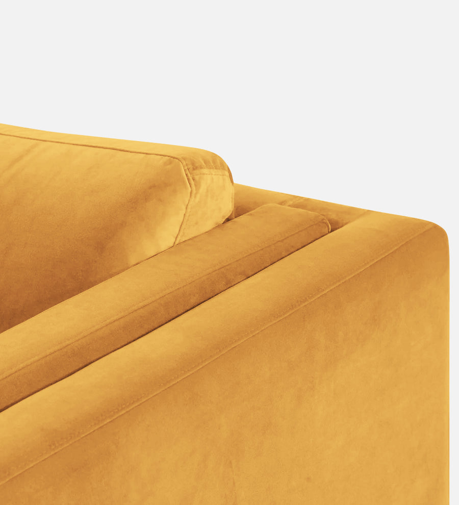 Jasper Velvet 1 Seater Sofa In Turmeric Yellow Colour - Febonic Living