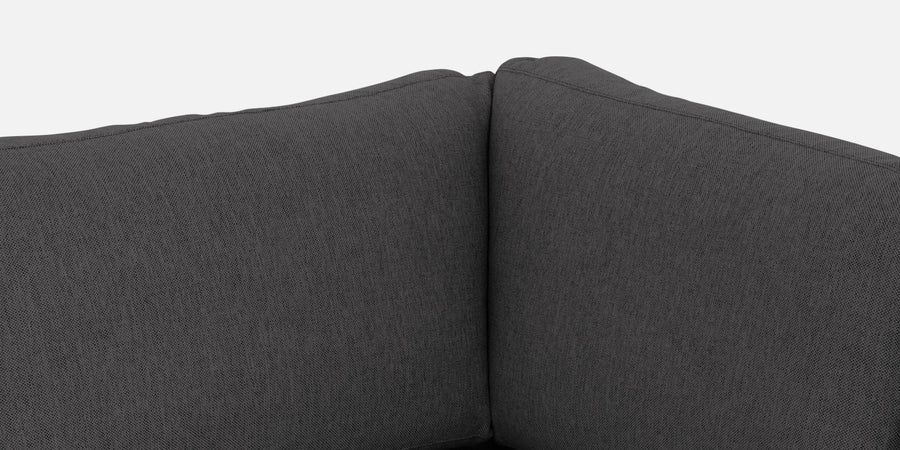 Freedom Velvet 6 Seater Rhs Corner Sofa In Davy Grey Colour With Ottoman - Febonic Living