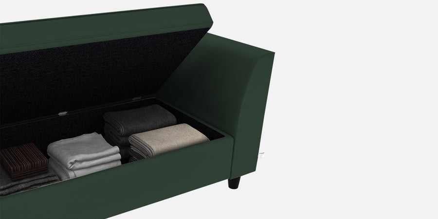 Bristo Velvet 3 Seater Sofa In Amazon Green Colour With Storage - Febonic Living