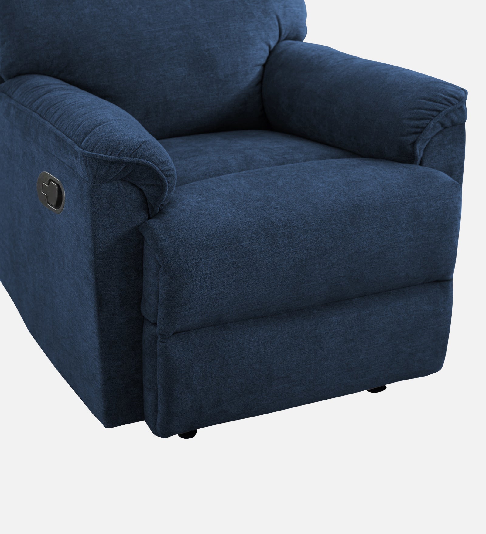 Abby Fabric Manual 1 Seater Recliner In Denim Blue Colour