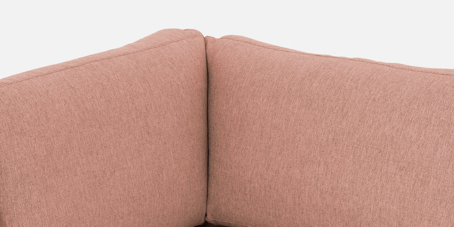 Freedom Velvet 6 Seater Lhs Corner Sofa In Blush Pink Colour With Ottoman - Febonic Living