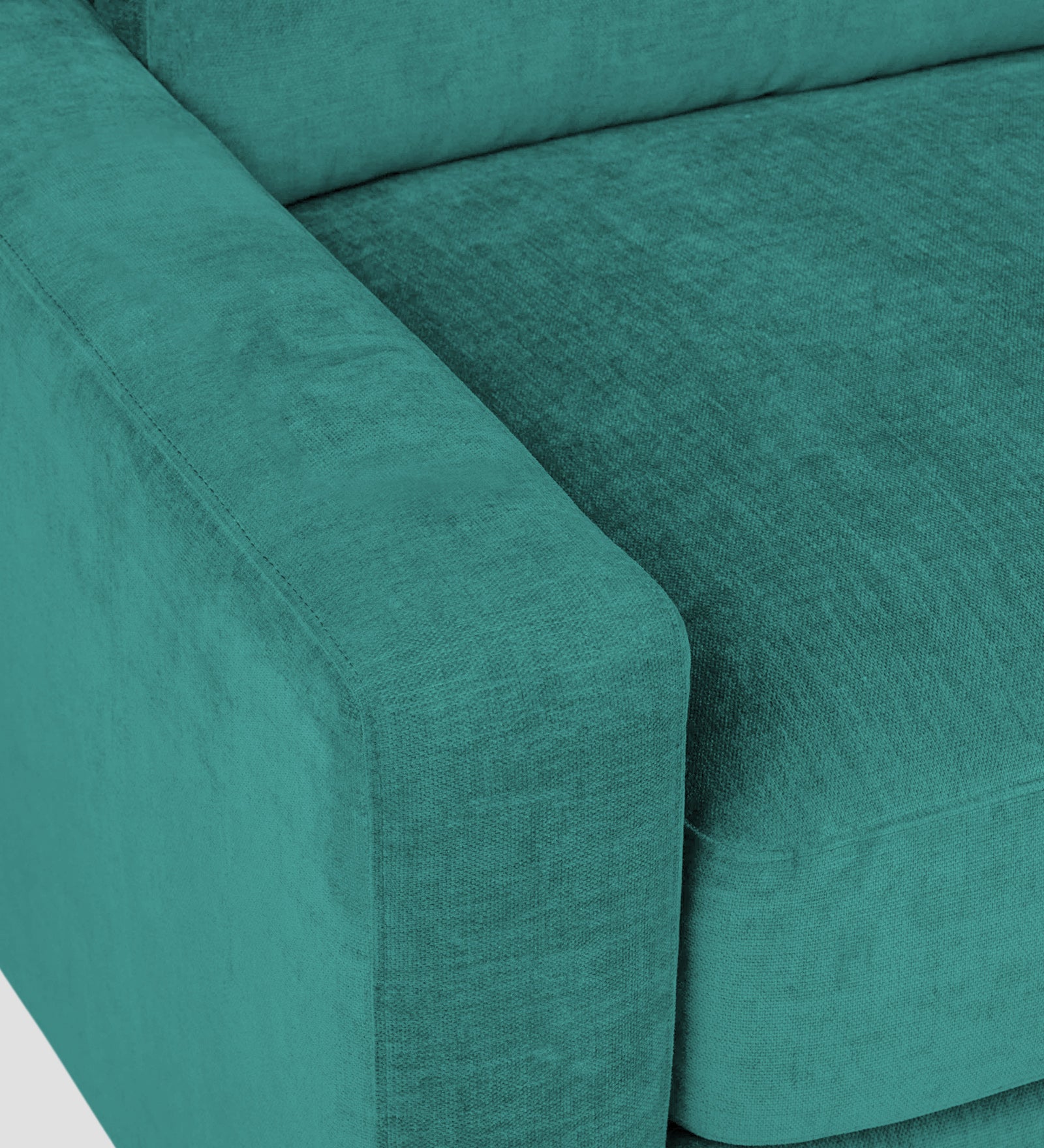 Adara Fabric 1 Seater Sofa In Sea Green Colour