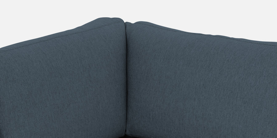 Freedom Velvet 6 Seater Lhs Corner Sofa In Oxford Blue Colour With Ottoman - Febonic Living