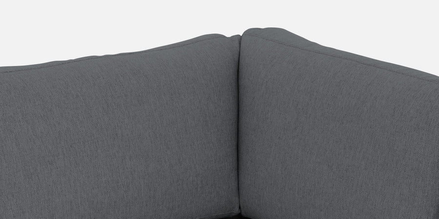 Freedom Velvet 6 Seater Rhs Corner Sofa In Pubble Grey Colour With Ottoman - Febonic Living