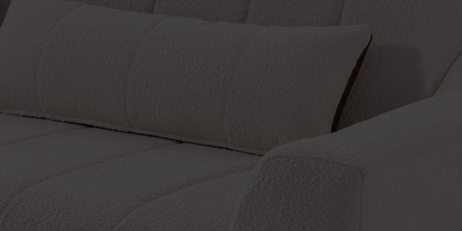 Nesco Boucle Fabric 3 Seater Sofa In Avio Grey Colour - Febonic Living