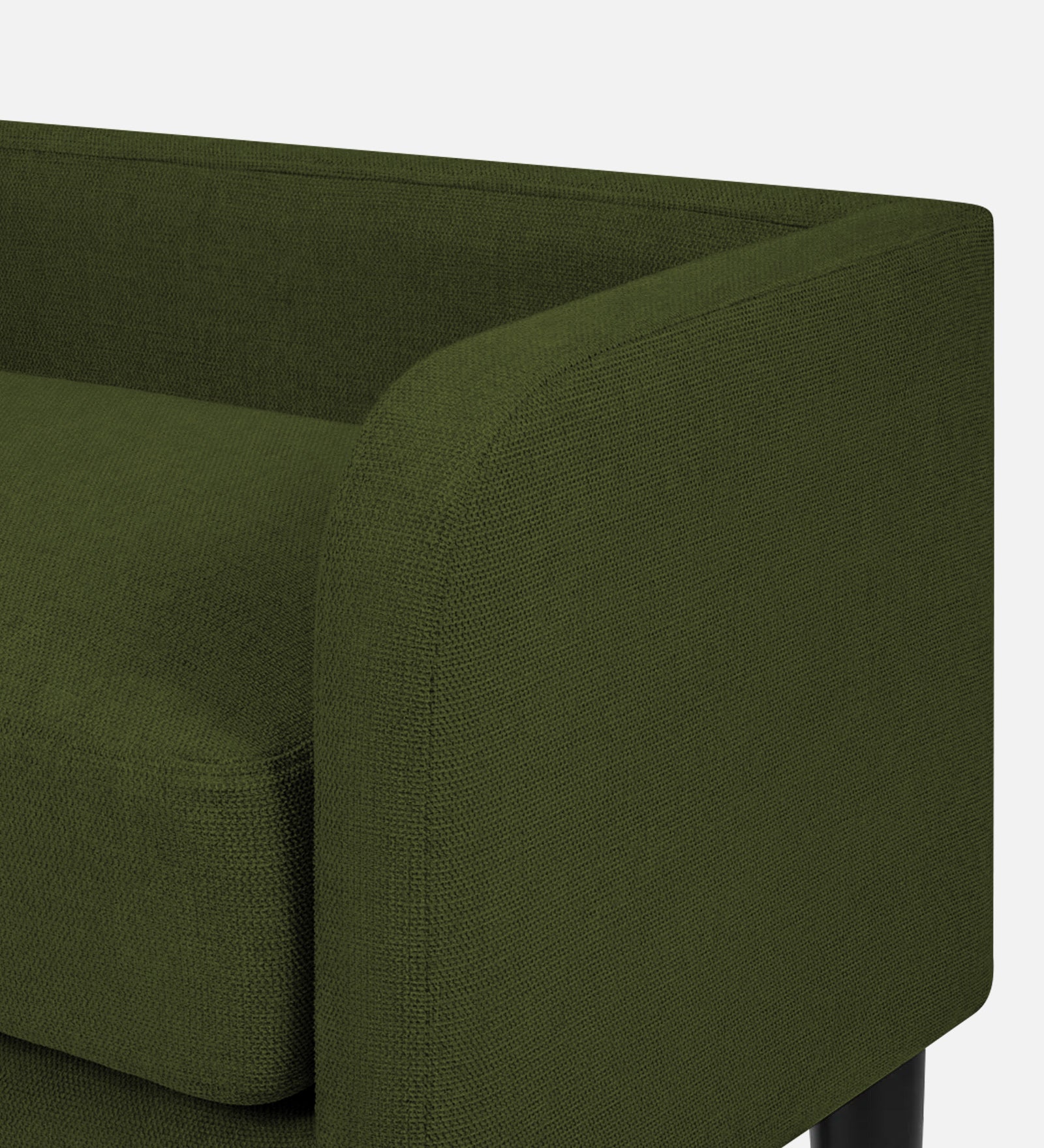 Maya Fabric Bench In Olive Green Colour