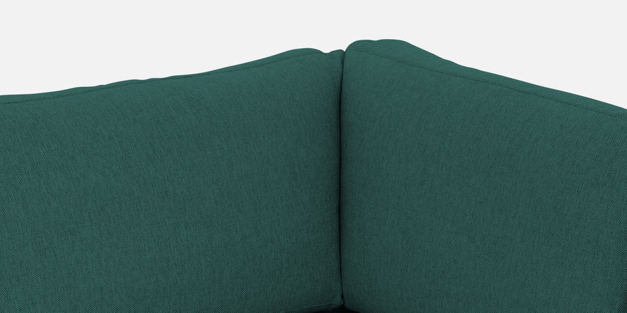Freedom Velvet 6 Seater Rhs Corner Sofa In Pine Green Colour With Ottoman - Febonic Living