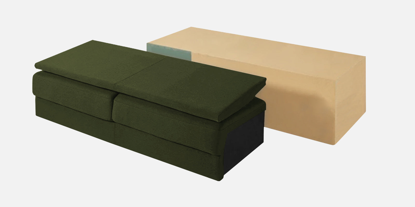 Marq Fabric 3 Seater Sofa in Olive Green Colour