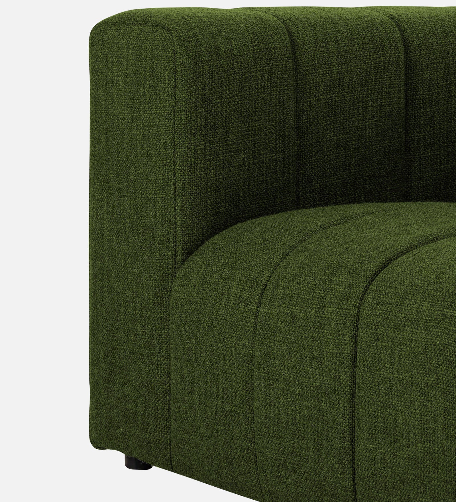 Lara Fabric 1 Seater Sofa in olive green Colour