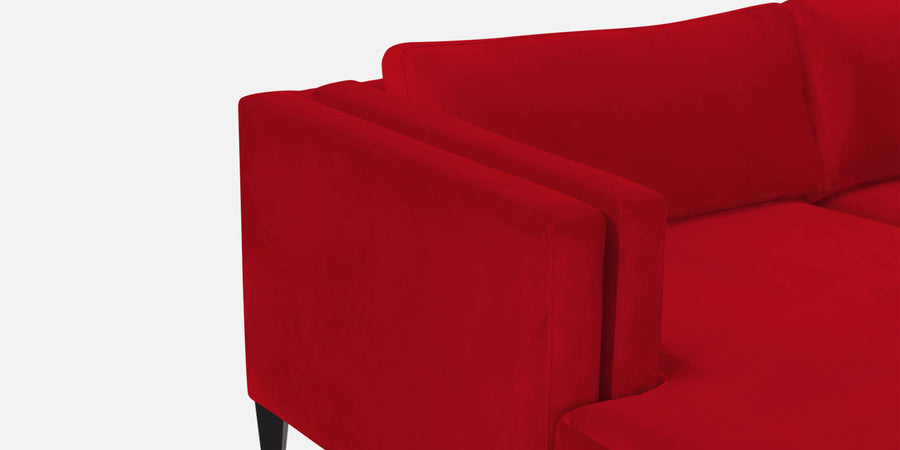 Jasper Velvet Rhs Sectional Sofa 3 Lounger In Berry Maroon Colour - Febonic Living