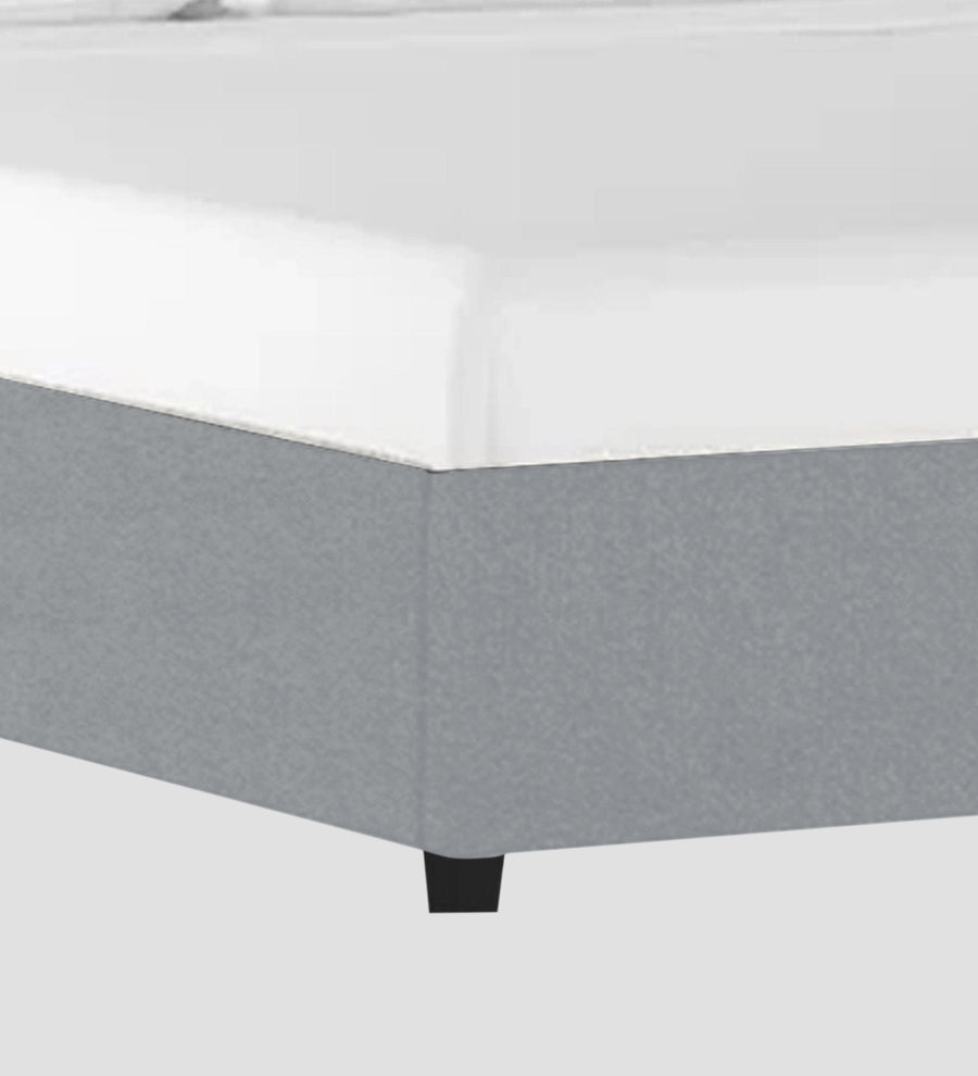 Asyra Velvet Upholstered King Size Bed In Concrete Grey Colour With Box Storage - Febonic Living
