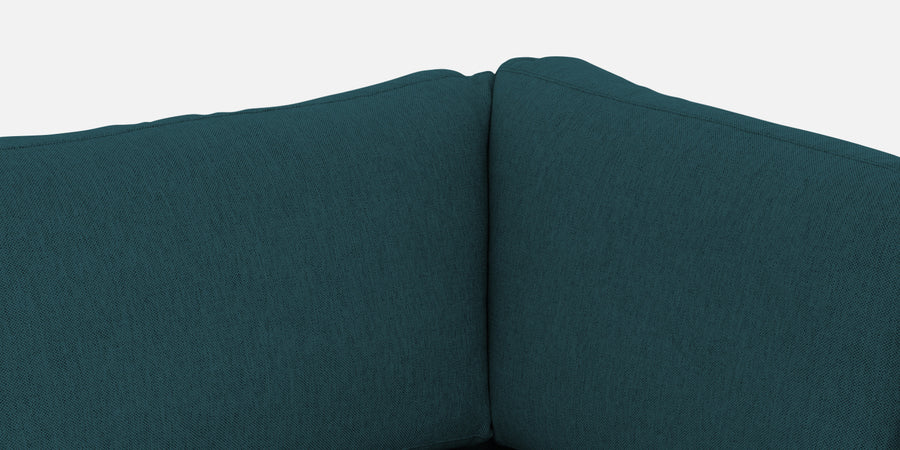 Freedom Velvet 6 Seater Rhs Corner Sofa In Arabian Green Colour With Ottoman - Febonic Living