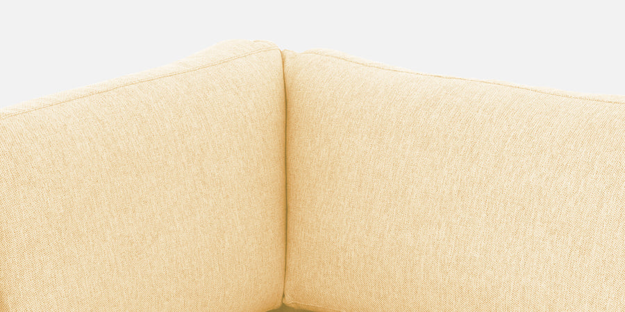 Freedom Velvet 6 Seater Lhs Corner Sofa In Sandy Beige Colour With Ottoman - Febonic Living