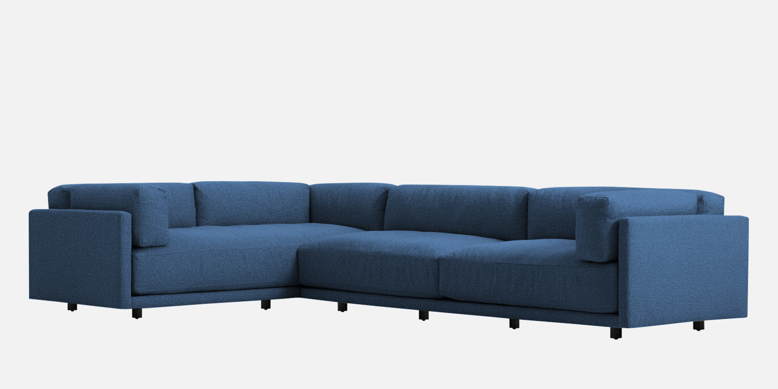 Nixon Fabric 6 Seater RHS Sectional Sofa In Light Blue Colour