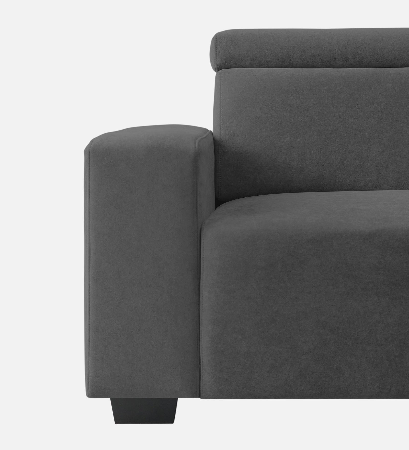 Hiro Fabric 1 Seater Sofa In  Dusky Grey Colour - Febonic Living
