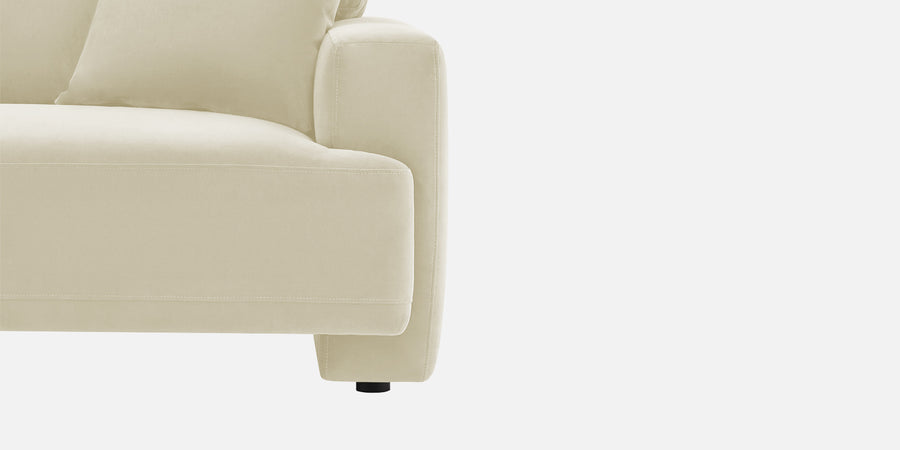 Kosta Velvet 3 Seater Sofa In Warm White Colour - Febonic Living