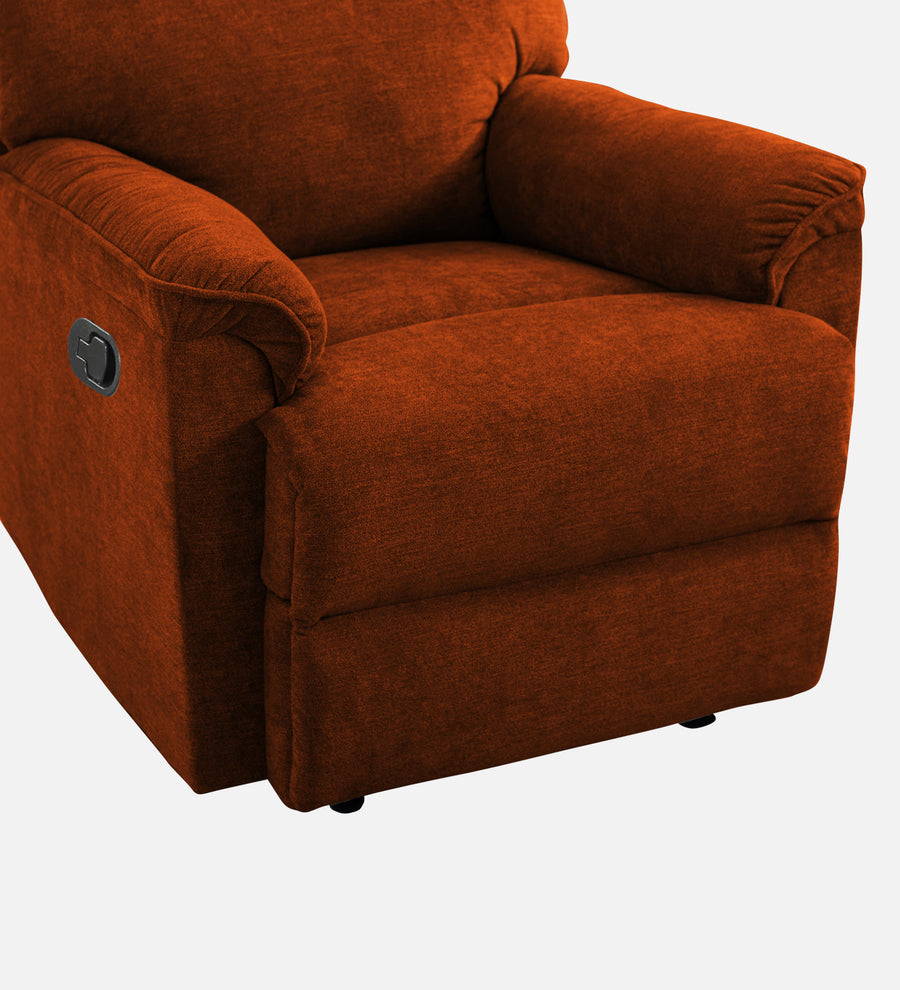 Abby Fabric 1 Seater Motorized Recliner In Burnt Orange Colour - Febonic Living