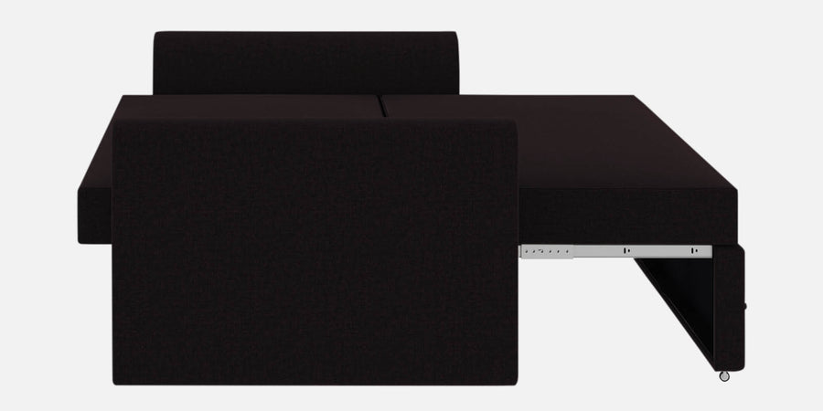Ines Fabric 3 Seater Pull Out Sofa Cum Bed In Cara Brown Colour With Storage - Febonic Living