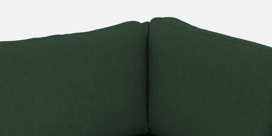 Freedom Velvet 6 Seater Rhs Corner Sofa In Amazon Green Colour With Ottoman - Febonic Living