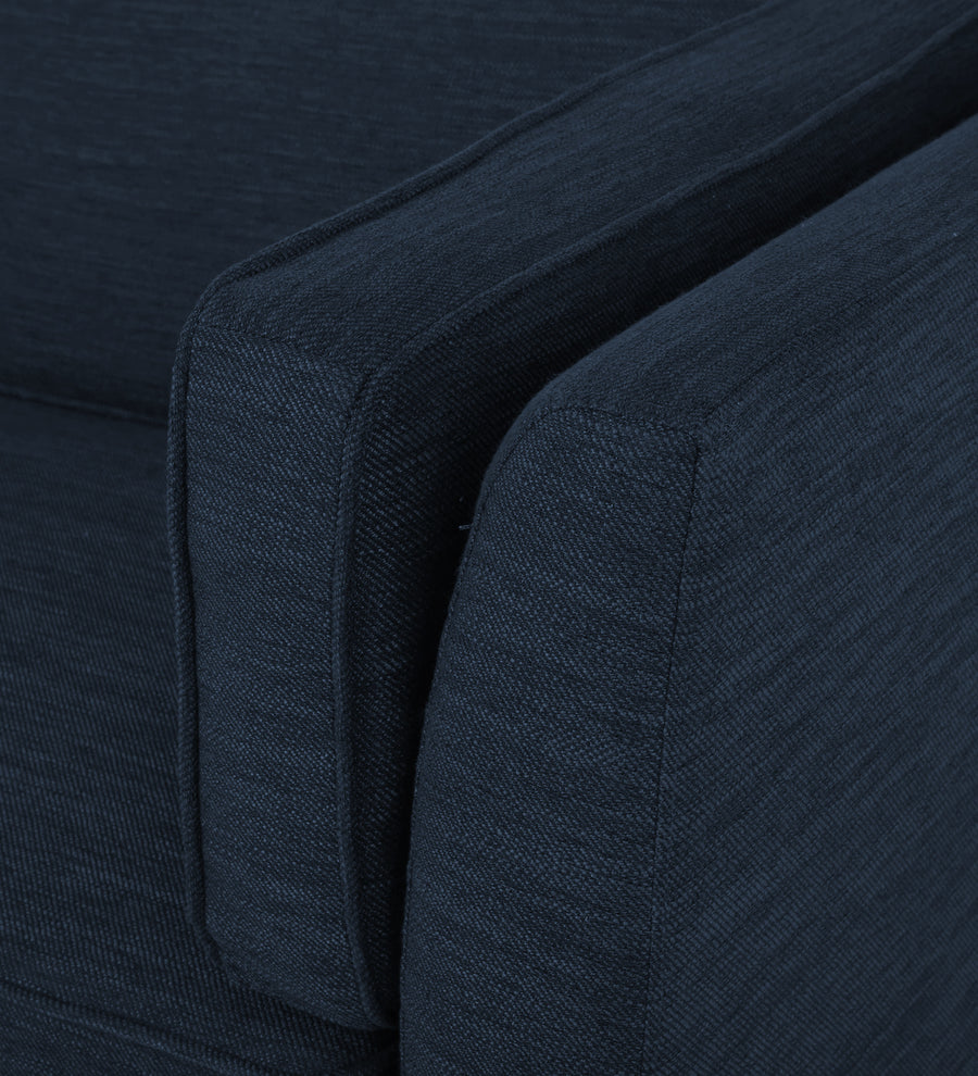 Nigar Fabric 1 Seater Sofa In Denim Blue Colour - Febonic Living