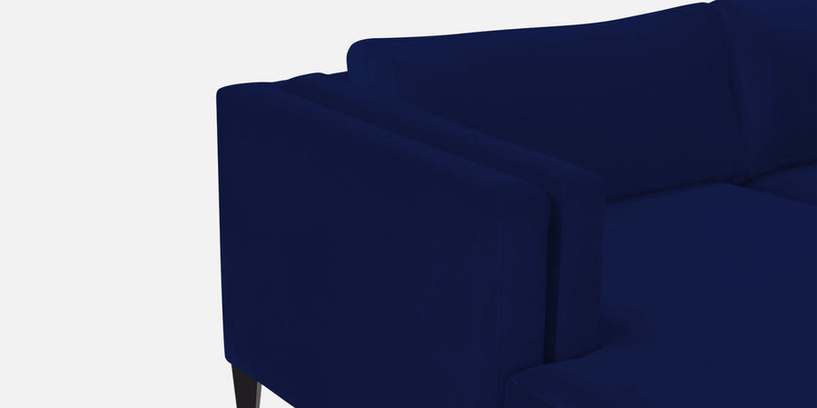 Jasper Velvet Rhs Sectional Sofa 3 Lounger In Dark Blue Colour - Febonic Living