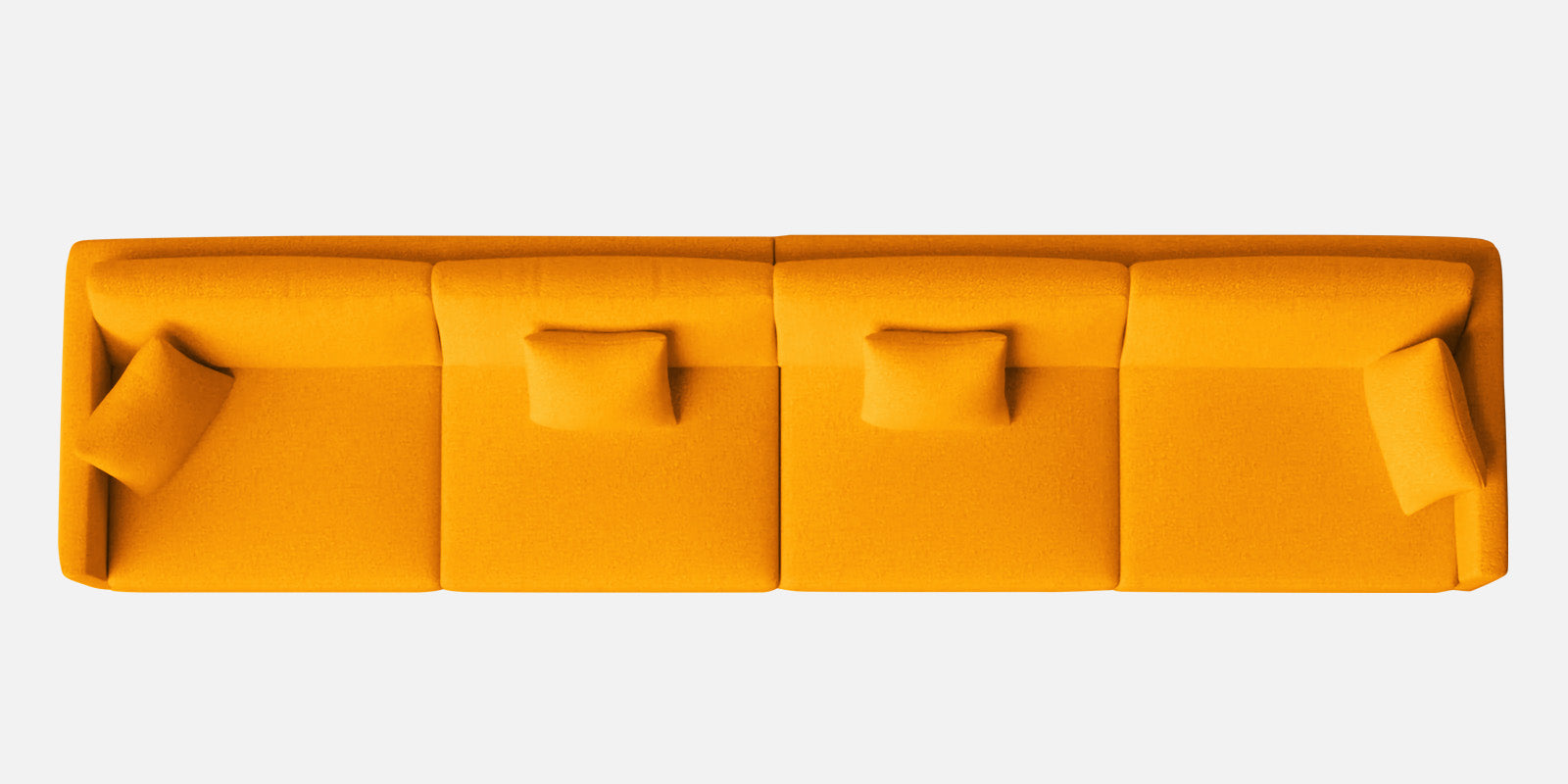 Casso Velvet 4 Seater Sofa in Saffron yellow Colour