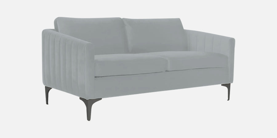Haru Velvet 2 Seater Sofa In Pearl Grey Colour - Febonic Living