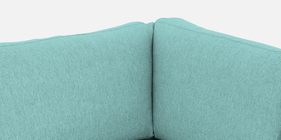 Freedom Velvet 6 Seater Rhs Corner Sofa In Barmunda Aqua Colour With Ottoman - Febonic Living