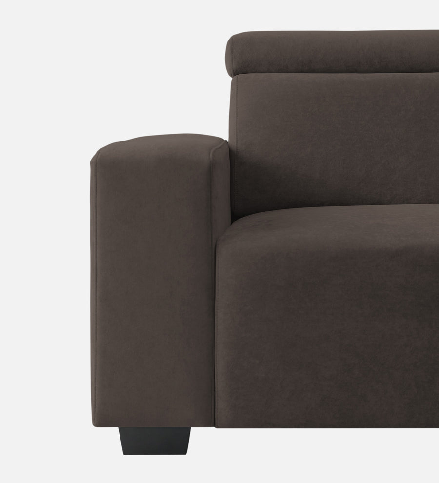 Hiro Fabric 1 Seater Sofa In Lito Brown Colour - Febonic Living