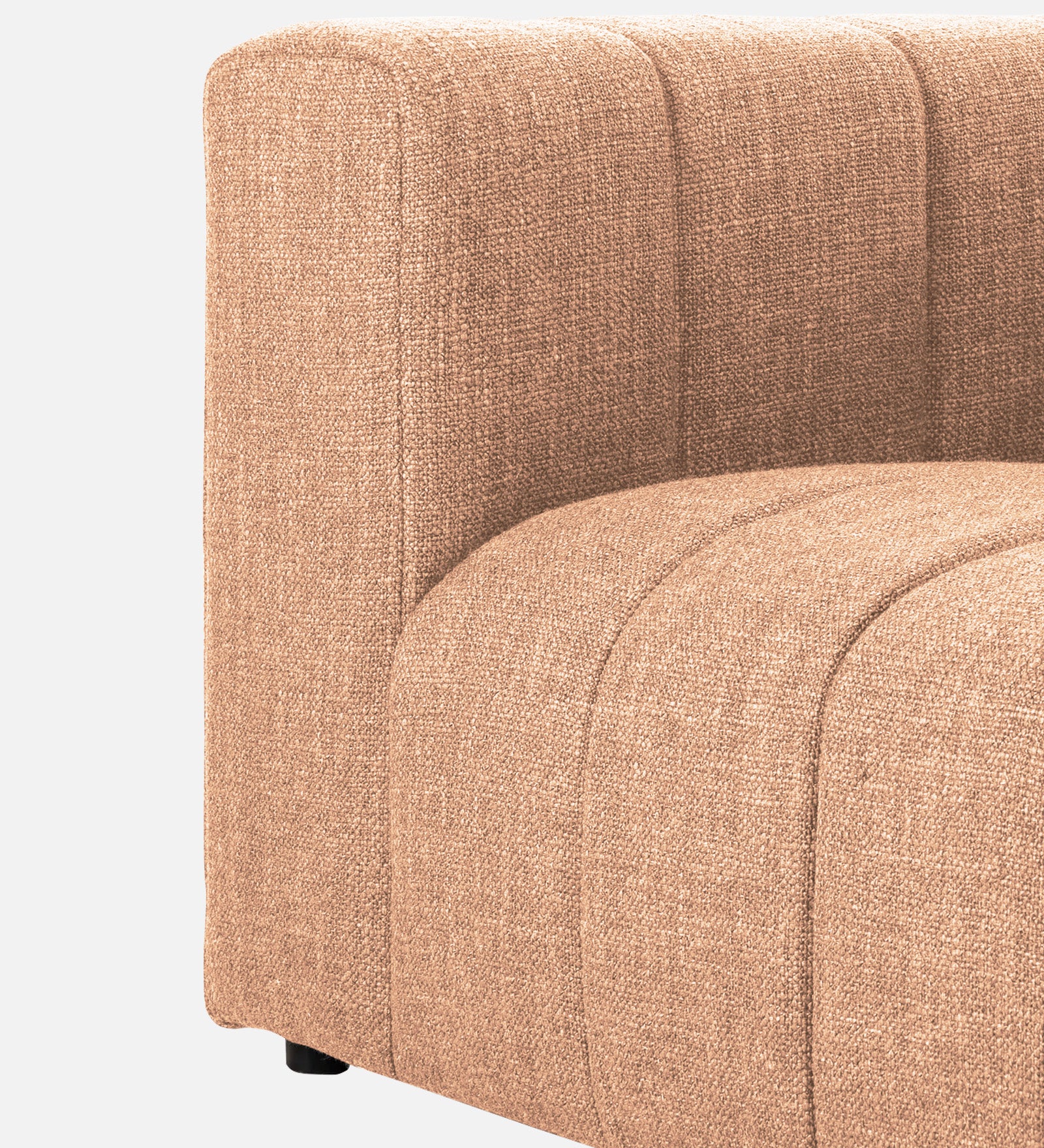 Lara Fabric 1 Seater Sofa in Cosmic Beige Colour