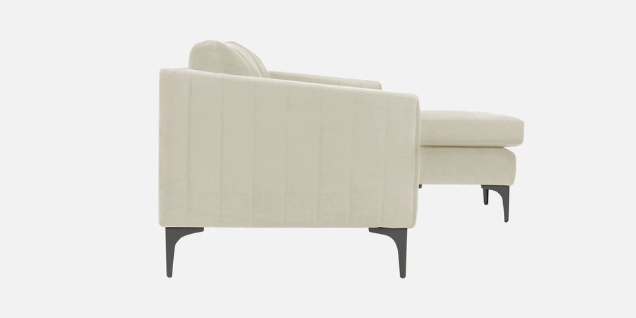 Haru Fabric Lhs Sectional Sofa 3 Lounger In Warm White Colour - Febonic Living