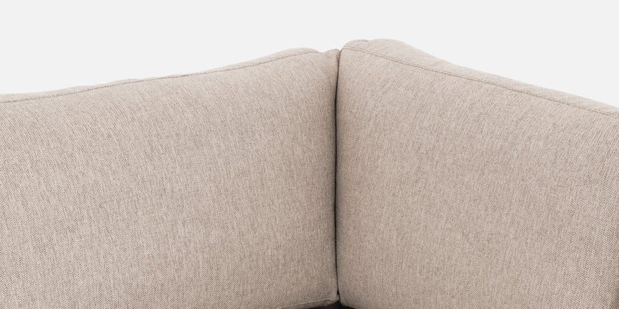 Freedom Velvet 6 Seater Rhs Corner Sofa In Camel Beige Colour With Ottoman - Febonic Living