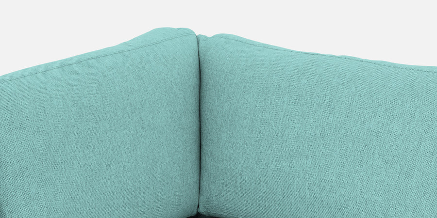 Freedom Velvet 6 Seater Lhs Corner Sofa In Barmunda Aqua Colour With Ottoman - Febonic Living
