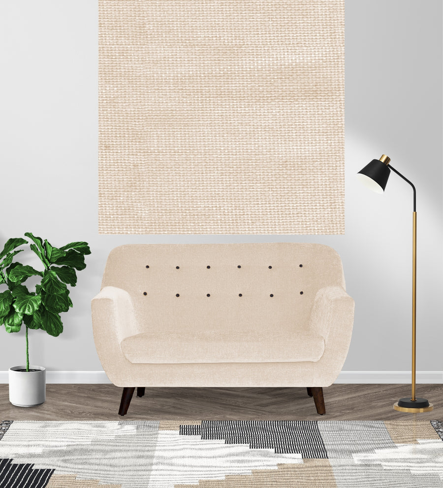 Omega Poly Cotton Fabric Woom Beige by Febonic Living