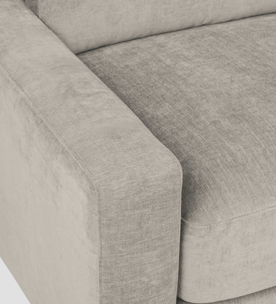 Dara Fabric 1 Seater Sofa In Ash Grey Colour - Febonic Living