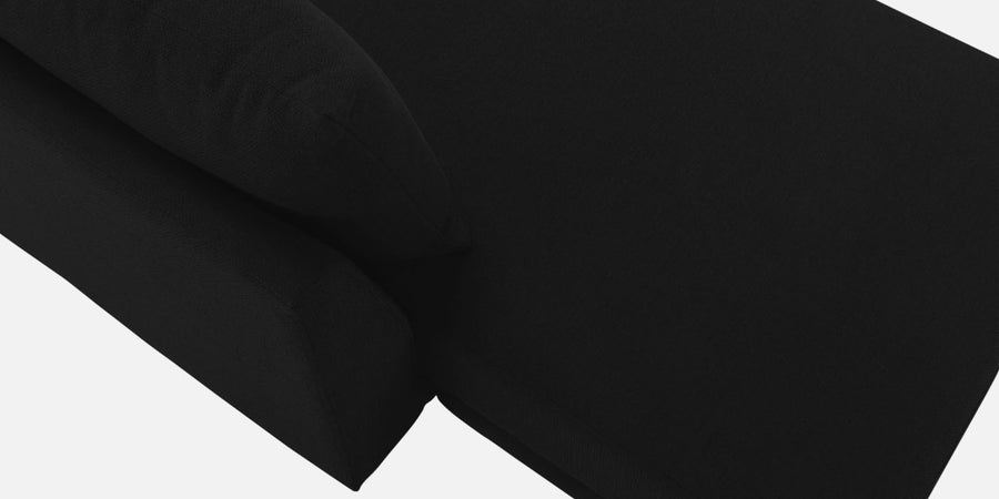 Ira Fabric Lhs 6 Seater Convertible Sofa Cum Bed In Zed Black Colour - Febonic Living