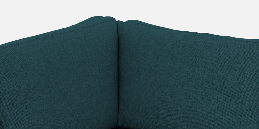Freedom Velvet 6 Seater Lhs Corner Sofa In Arabian Green Colour With Ottoman - Febonic Living