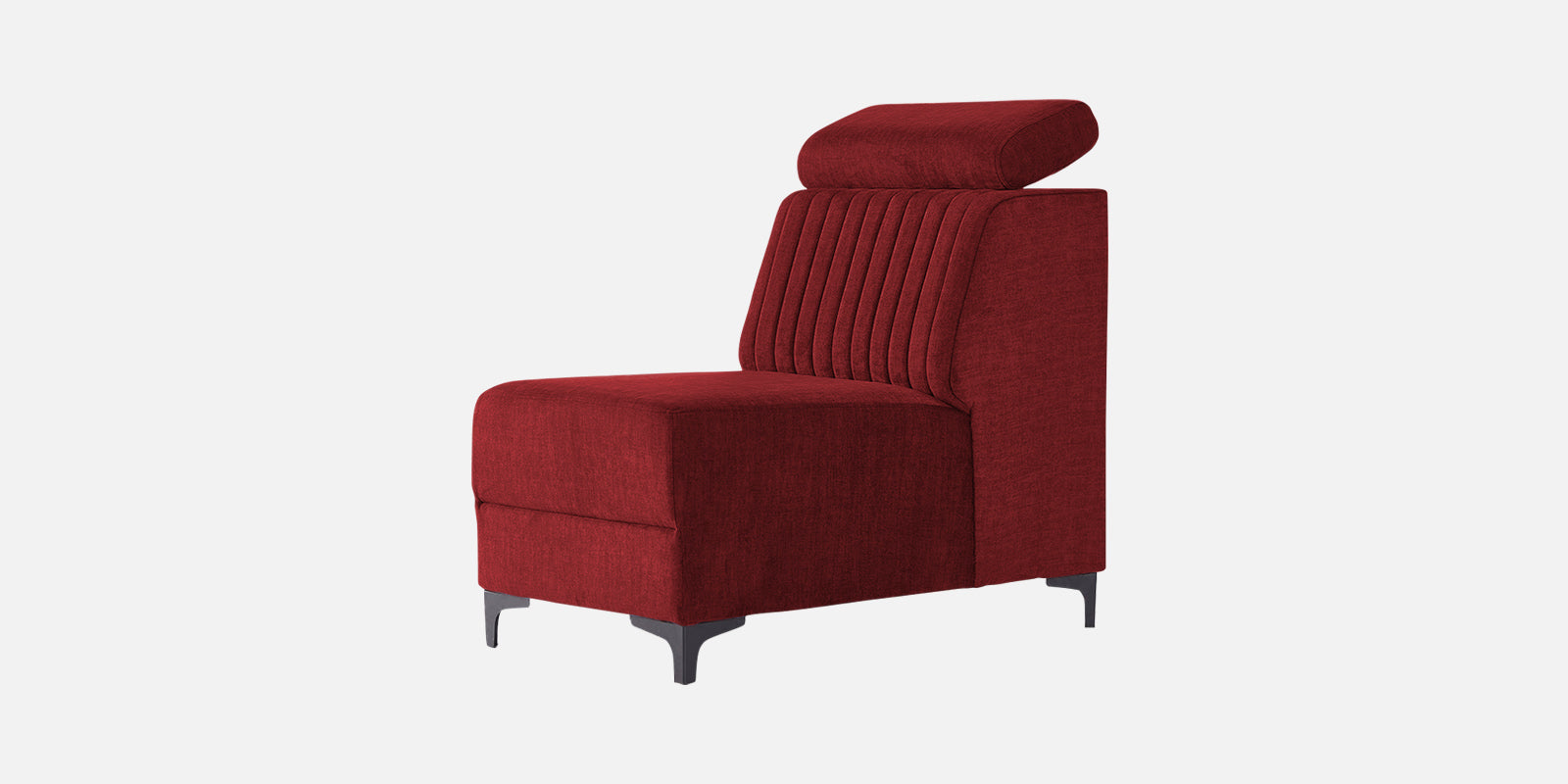 Draco Fabric Corner Sofa in Corel Red Colour