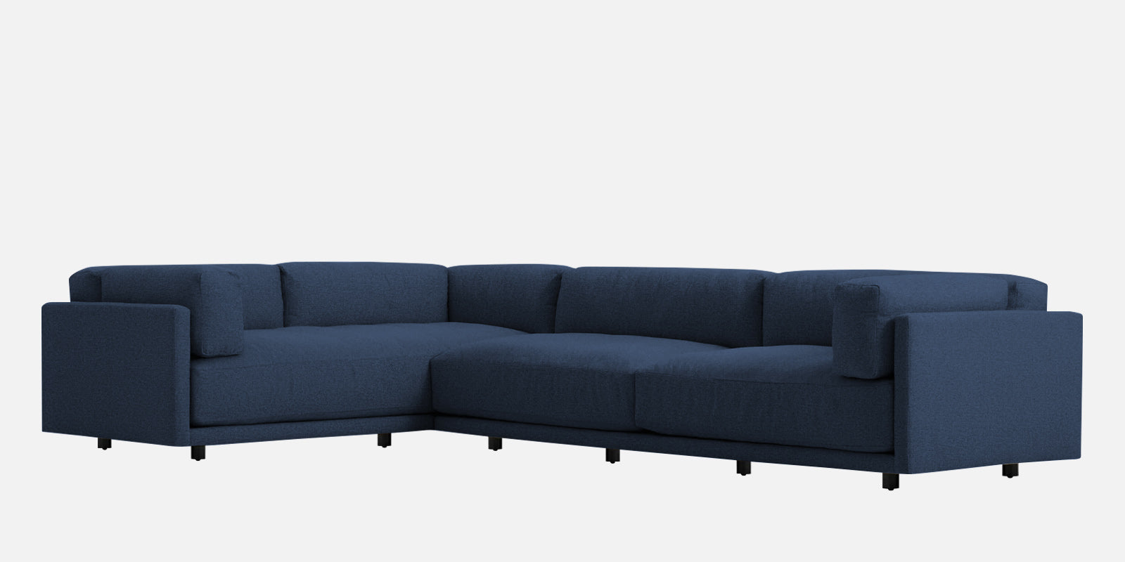 Nixon Fabric 6 Seater RHS Sectional Sofa In Denim Blue Colour